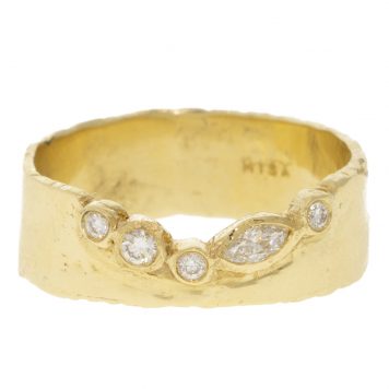 Misa Jewelry: Passage diamond ring 14k YG,size 6.5