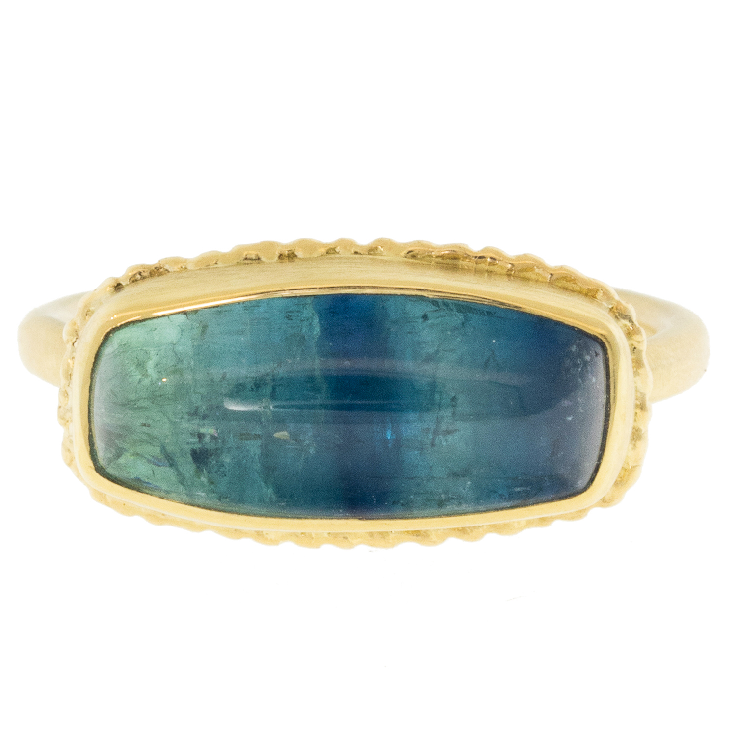 gold and silver ring with tourmaline by jewelry designer Jamie Joseph