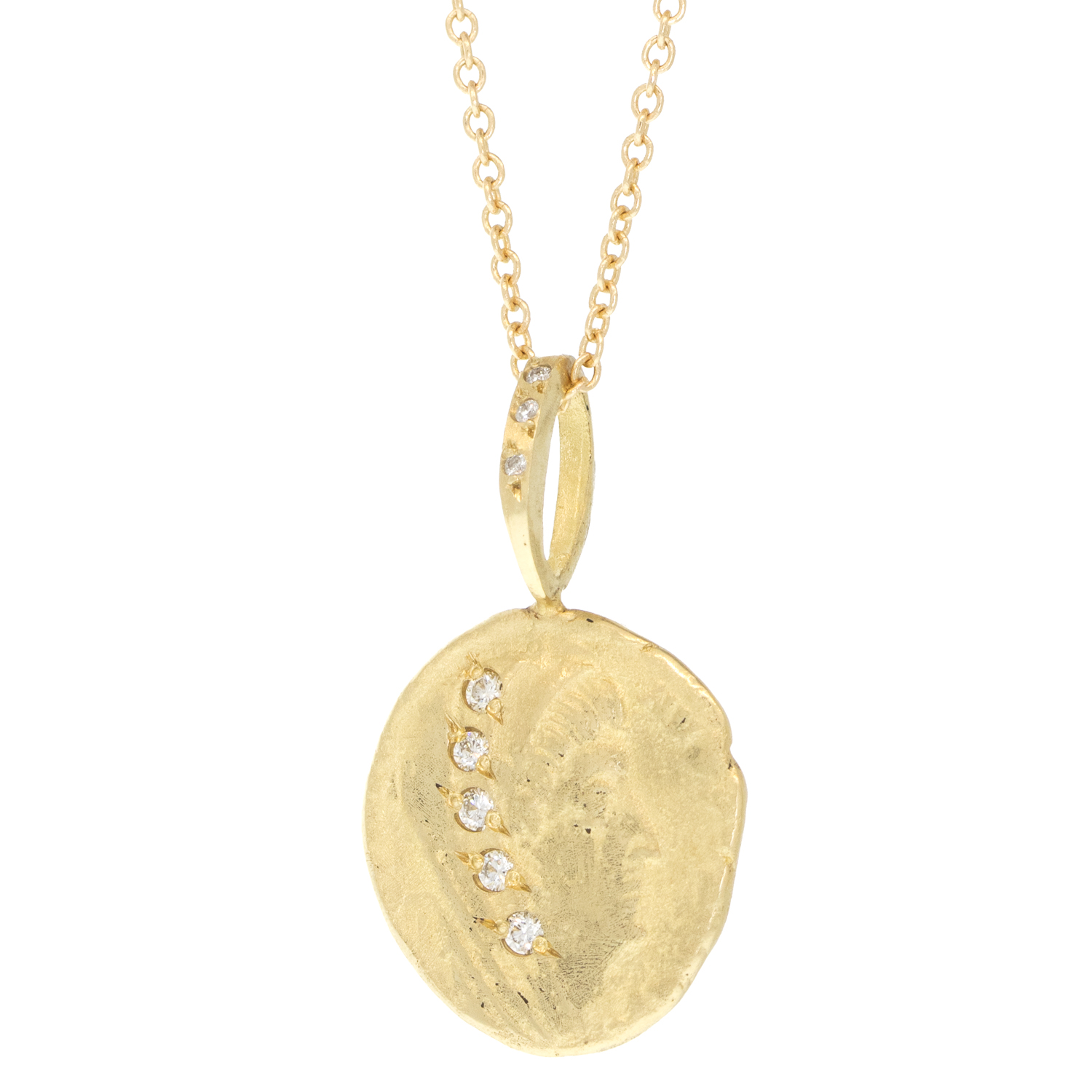Robin Haley: Necklace,Inner Beauty , Diamonds .015 TCW, 16-18" Chain, 14K Gold
