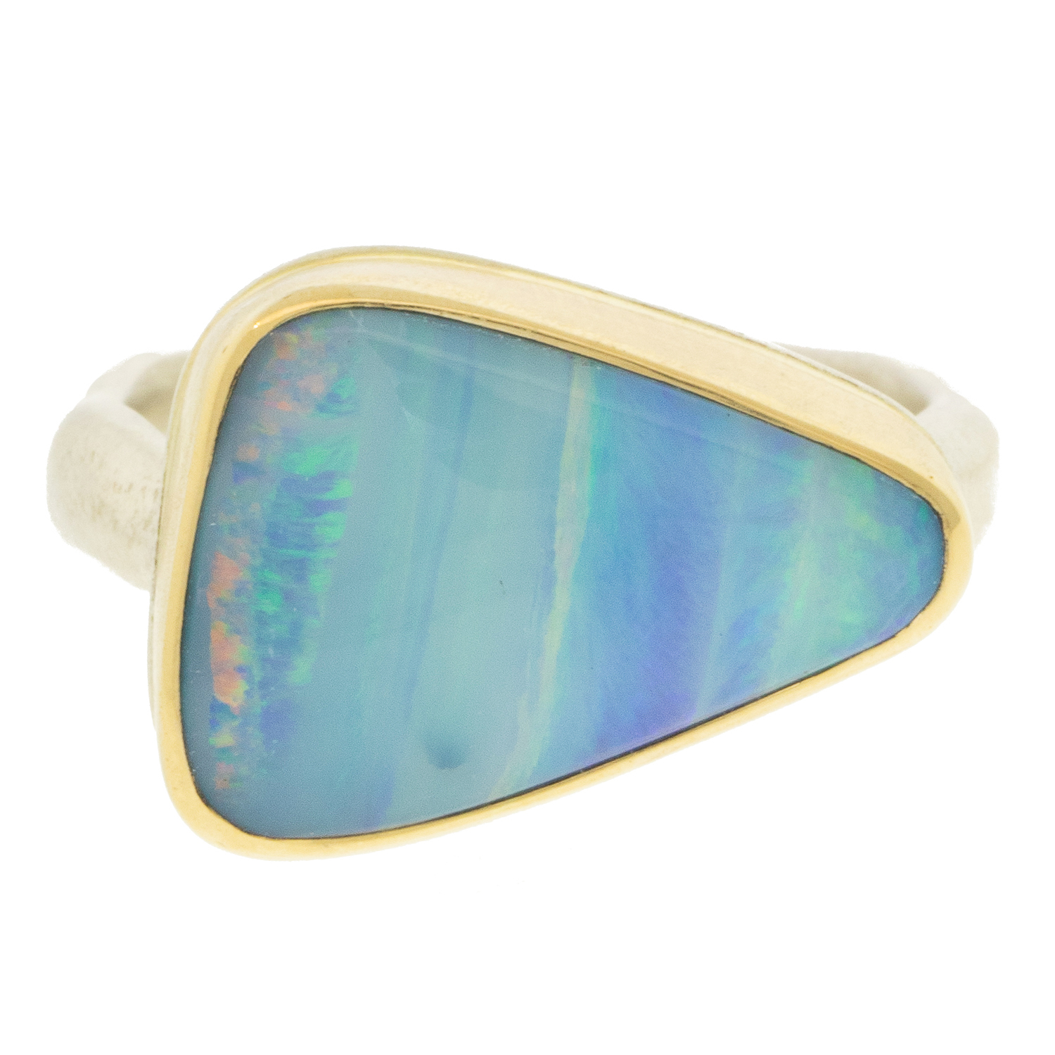 gold and silver ring with opal by jewelry designer Jamie Joseph
