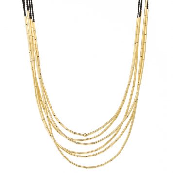 Abacus Row: Aries Necklace, Black