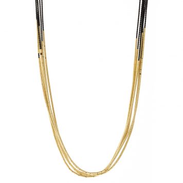 Abacus Row : Vela Necklace, Black