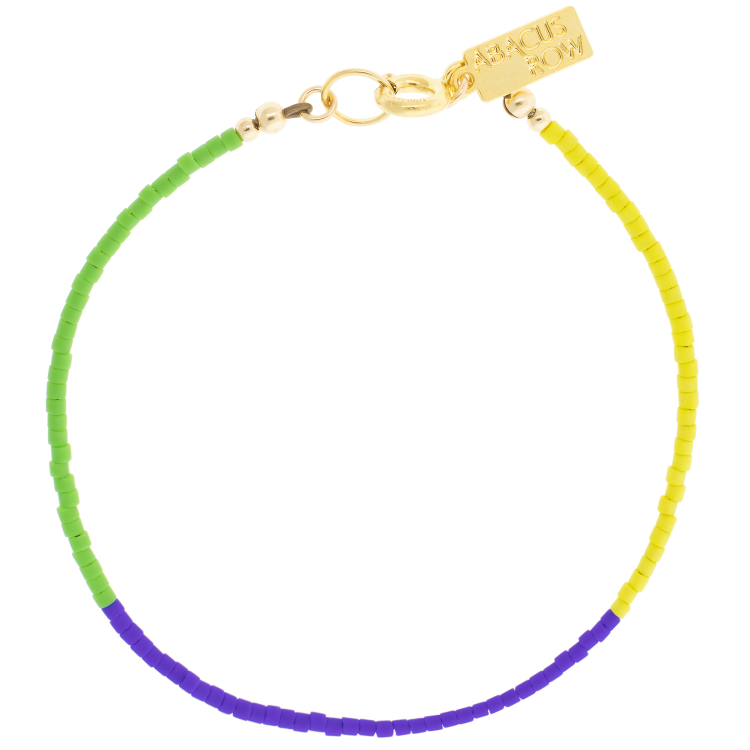 Abacus Row: Pyramid Bracelet, Ocean, 6.5"