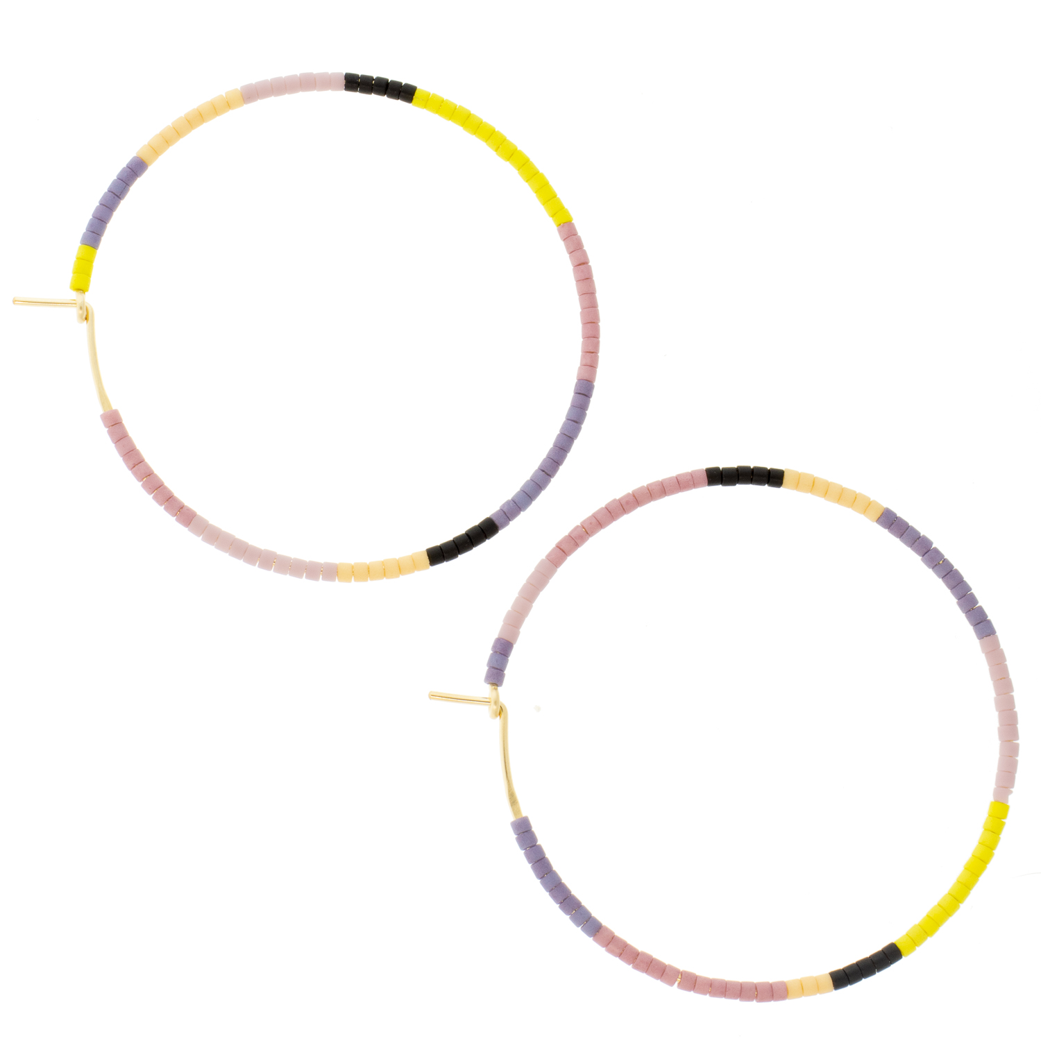 Abacus Row: Voyage Hoop Earrings, Volcano, Large, measue 1 3/4" in diameter