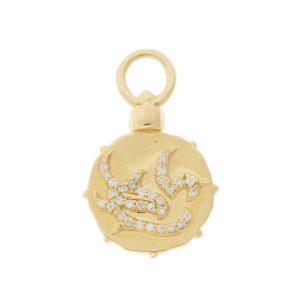 Three Stories Jewelry: SINGLE Spread your wings engraved top switch charm, measure 3/4" x 7/16" including bail