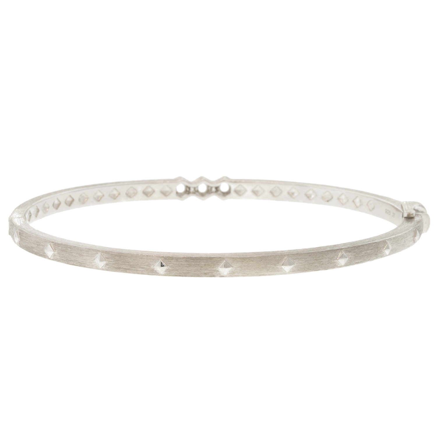 Jude Frances: Bracelet, Sterling silver white topaz, 1/8" in width, topaz triplet 5/32" x 7/16"