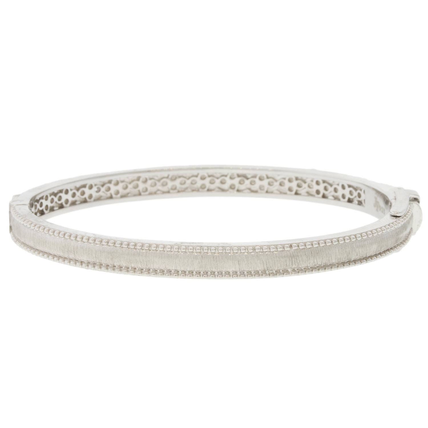Jude Frances: Bracelet, Silver Lisse Simple Kite Shape Bangle 7/32" in width
