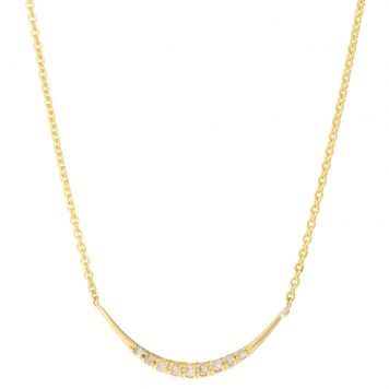 Diana Mitchell: Necklace, pave diamond arch, 18k