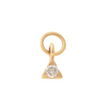 Jude Frances: Earring charm, Petite trillion, Diamond .04TCW, 18K rose gold, SINGLE