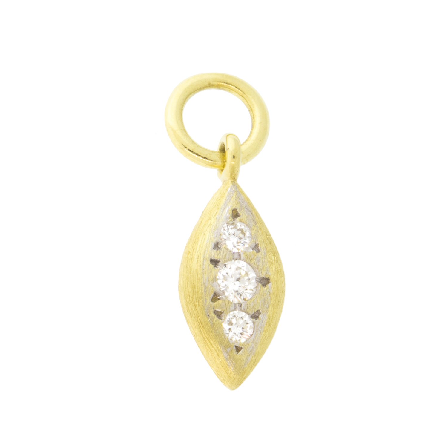 Jude Frances: Charm, Petite Moroccan marquise 18K yellow gold , diamonds