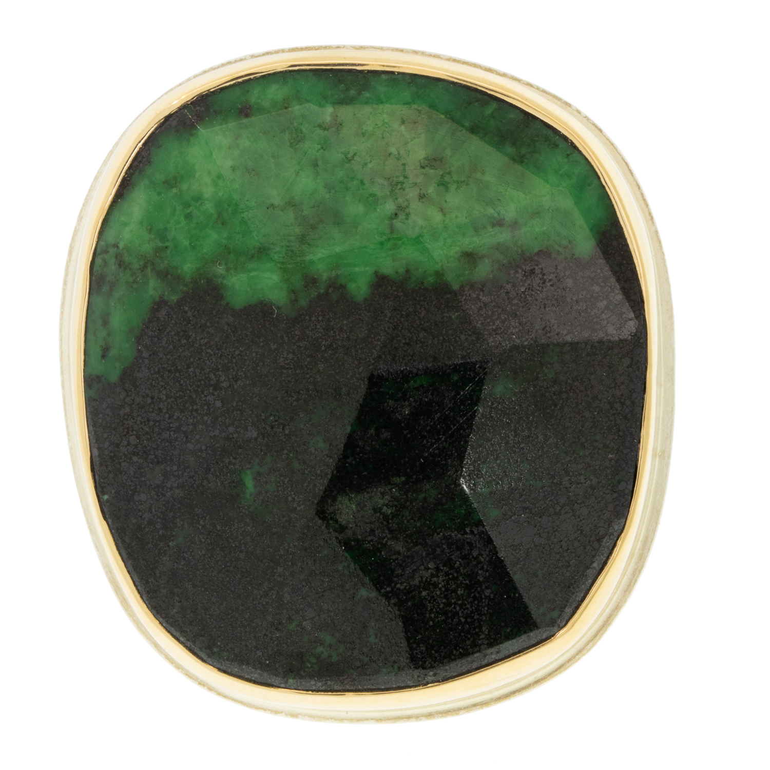 gold and silver ring with garnet by jewelry designer Jamie Joseph