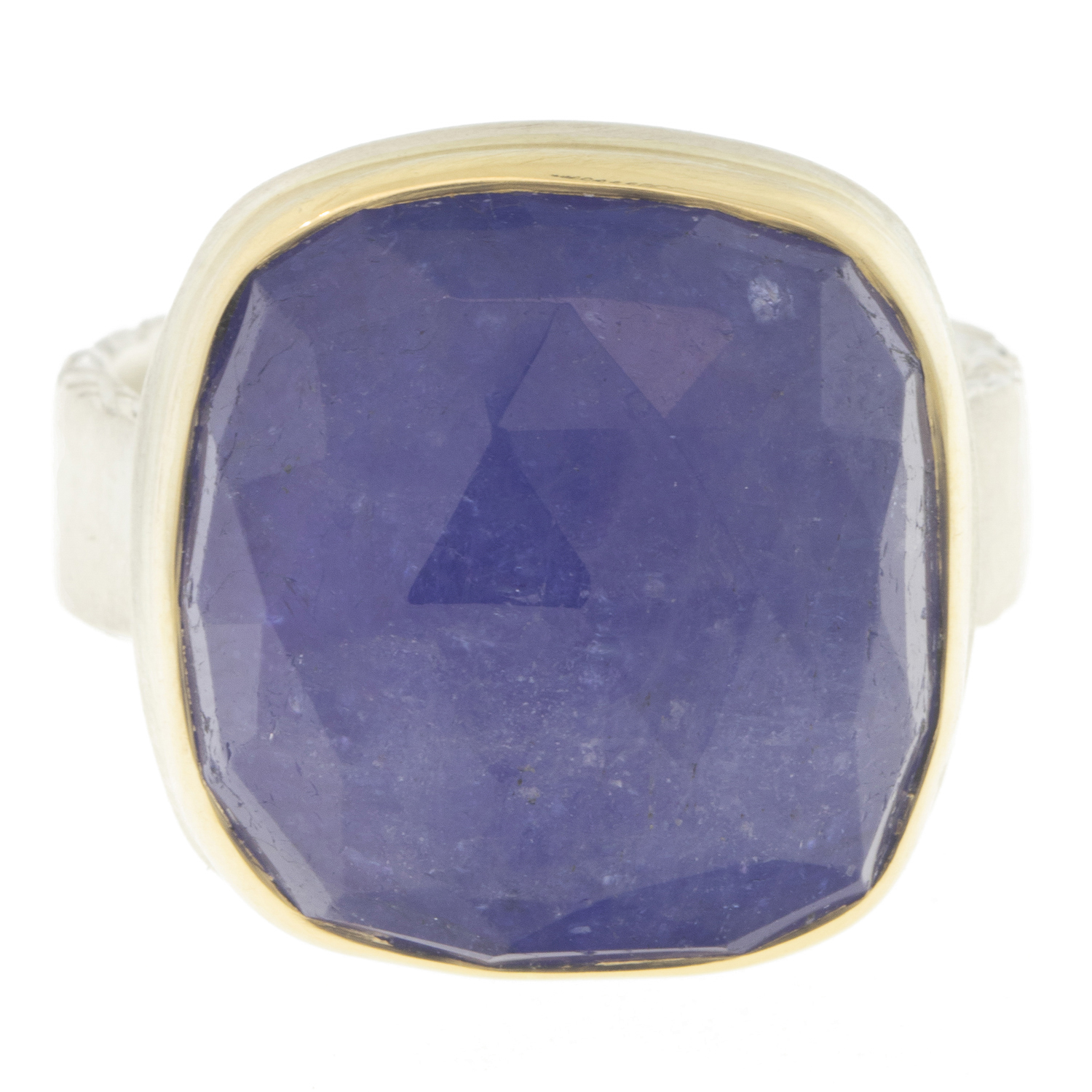 gold and silver ring with tanzanite by jewelry designer Jamie Joseph