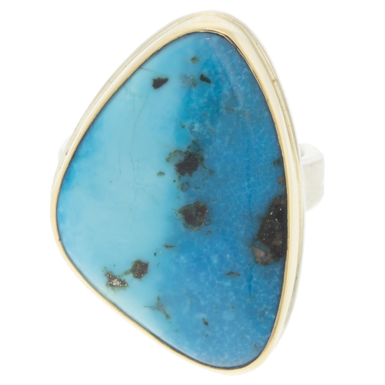 gold and silver ring with turquoise by jewelry designer Jamie Joseph