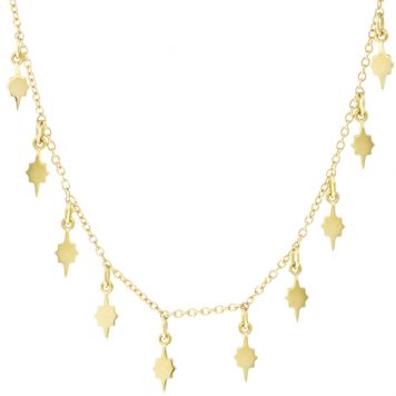 Jude Frances: Necklace, Moroccan Dancing star ,  18K Yellow gold.