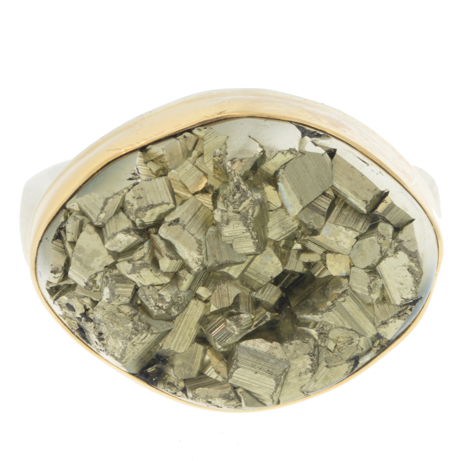 Jamie Joseph: Ring, Pyrite,14k gold and SS
