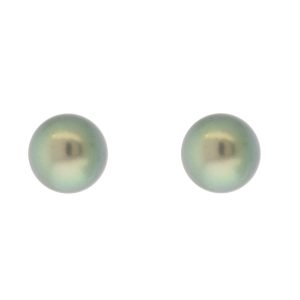Alison Shiboski: Earrings, Studs, Tahitian Pearl, 18K Gold. 8.5MM
