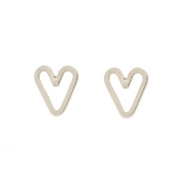 Jane Hollinger: SS Small Wire Post Heart Earrings