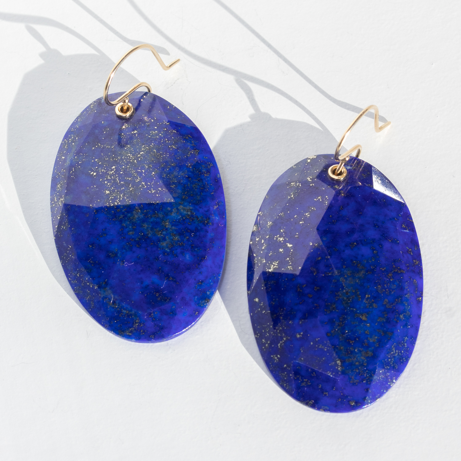 Jamie Joseph Trunk Show: 14k Gold Dangle Earrings w/ lapis