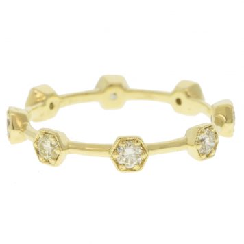gold ring with diamonds by jewelry designer ILA
