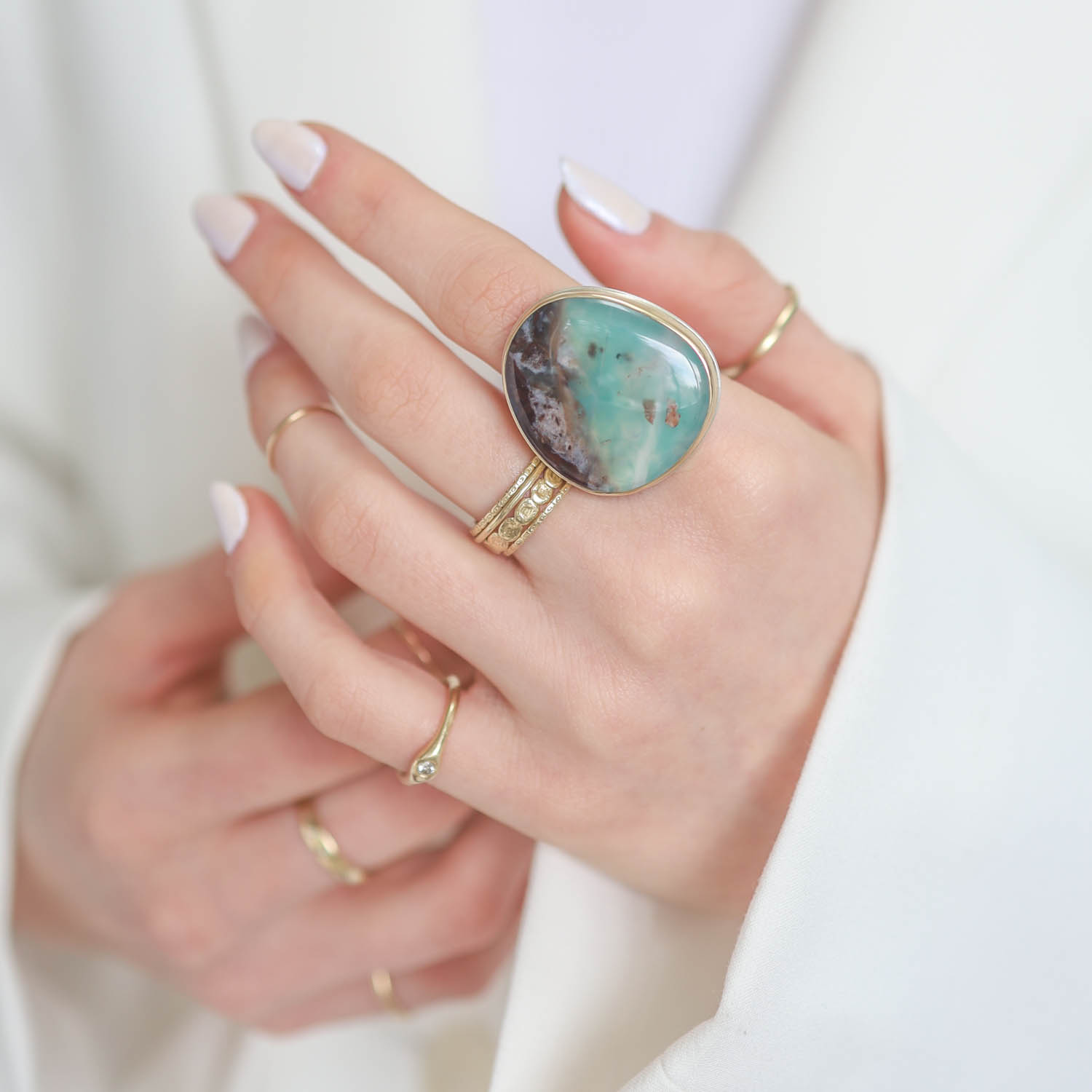 Jamie Joseph Trunk Show: RING 125 CHRYSOPRASE