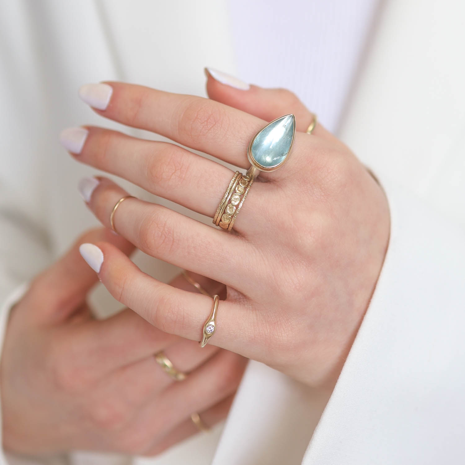Jamie Joseph Trunk Show: RING 138 AQUAMARINE TEARDROP