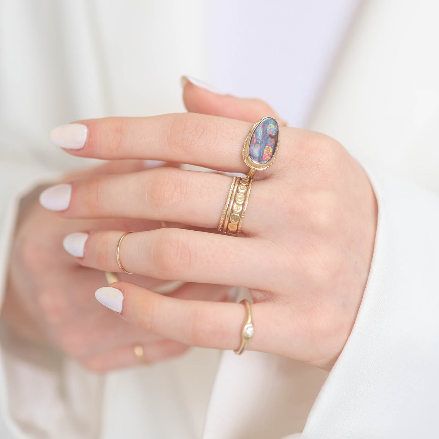 Jamie Joseph Trunk Show:GOLD RING 173, BOULDER OPAL