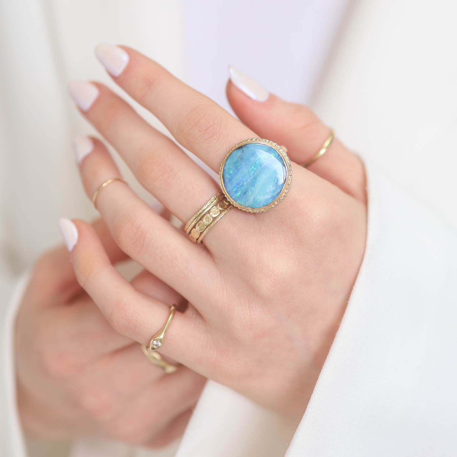 Jamie Joseph Trunk Show:GOLD RING 176, BOULDER OPAL