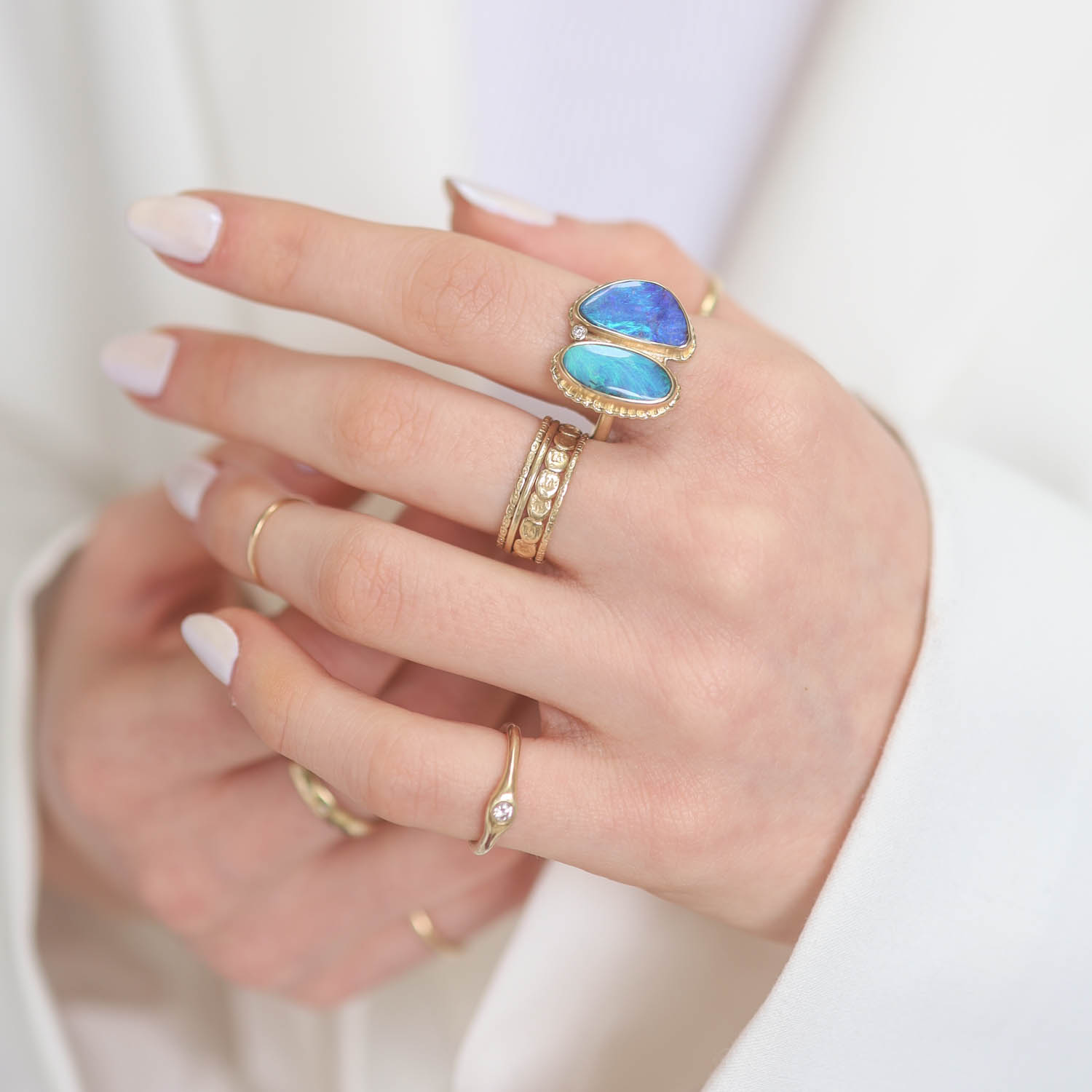 Jamie Joseph Trunk Show:GOLD RING 177, BOULDER OPAL DOUBLET