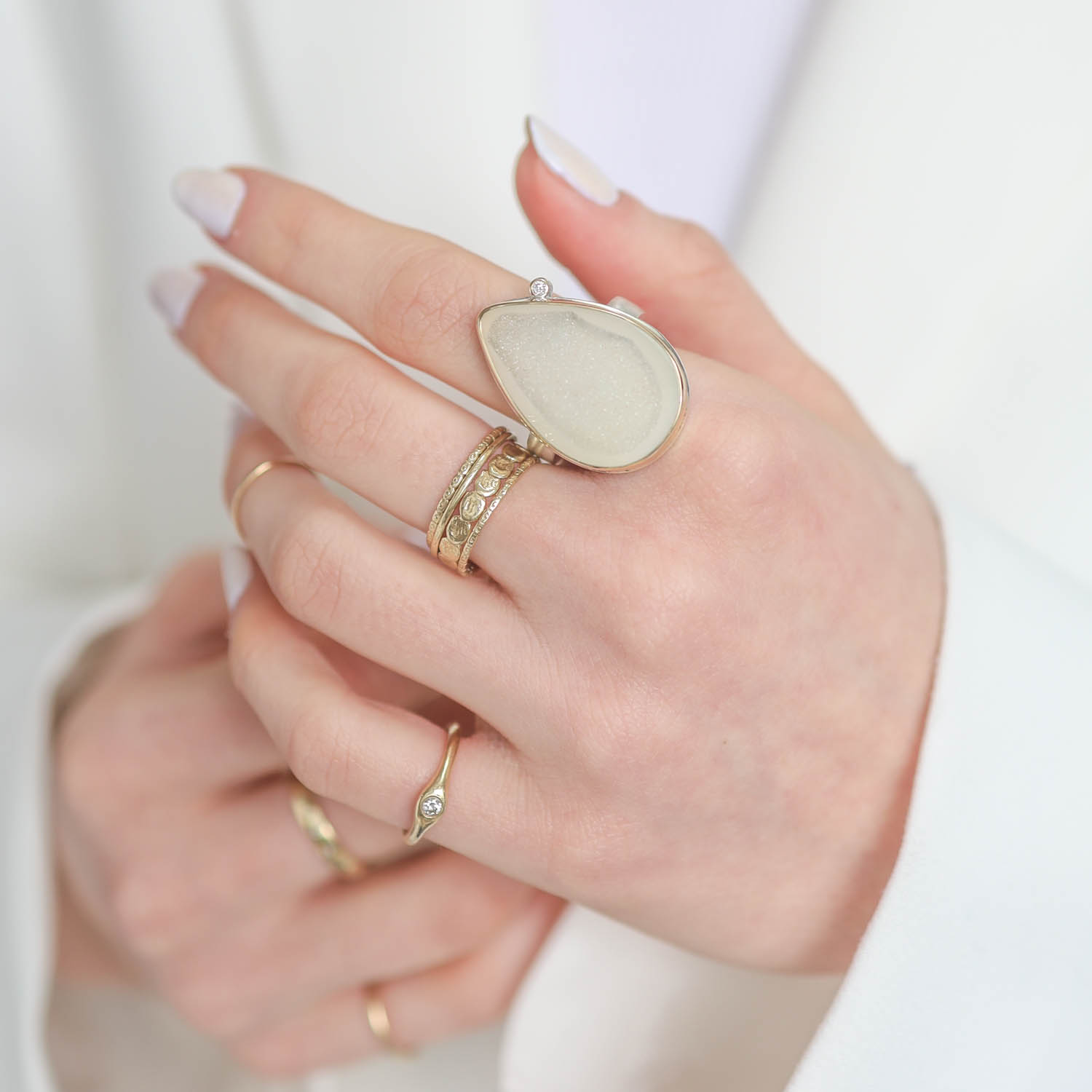 Jamie Joseph Trunk Show: RING 2 WHITE DRUSY