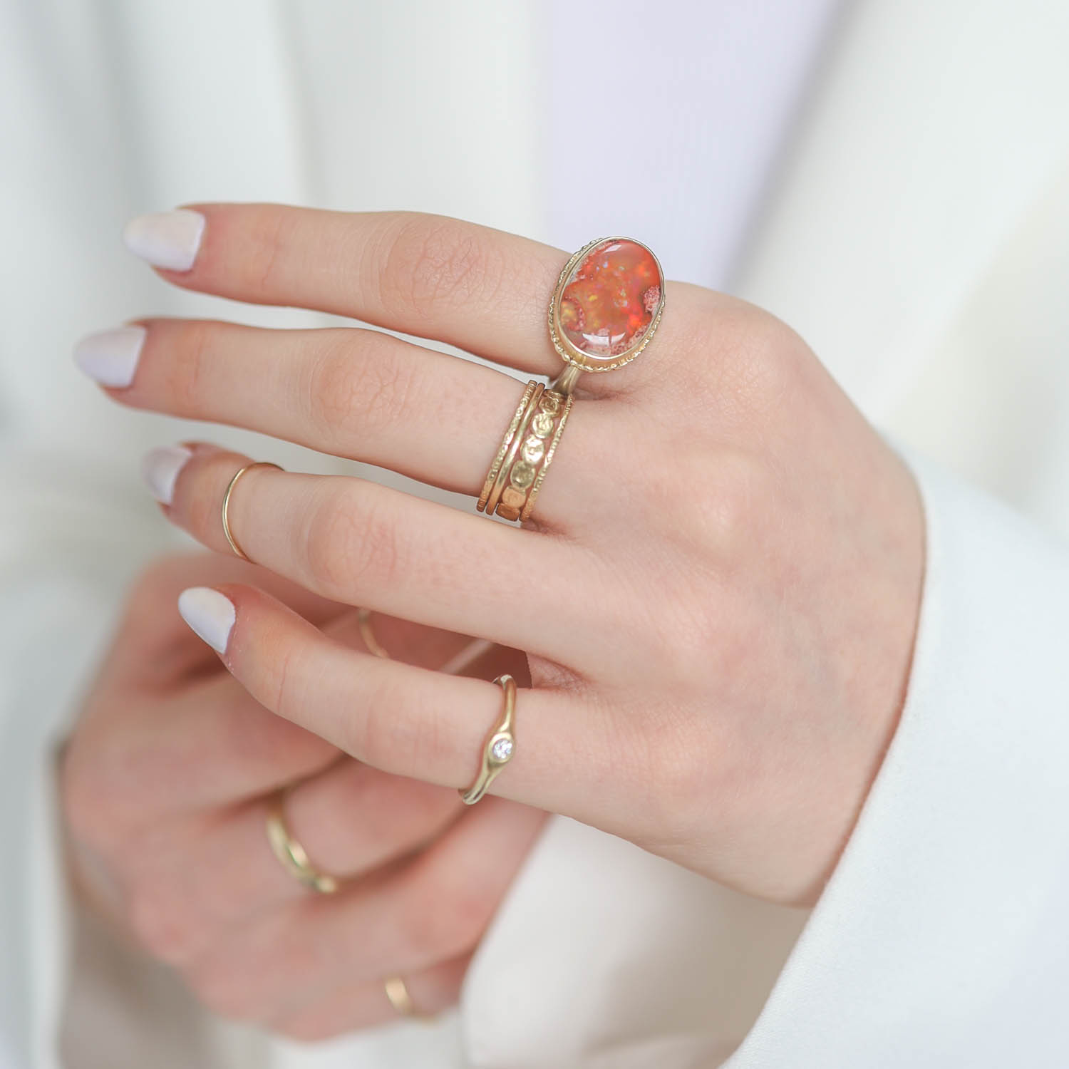 Jamie Joseph Trunk Show: RING 27 MEXICAN FIRE OPAL