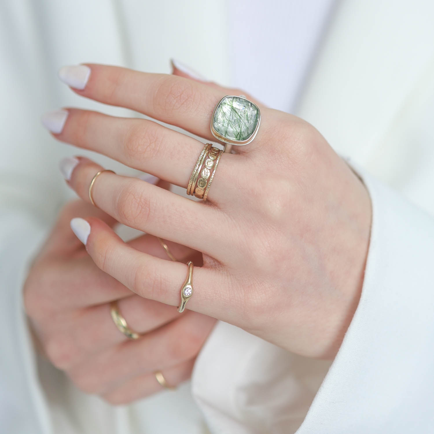 Jamie Joseph Trunk Show: RING 37 GREEN RUTILATED QUARTZ