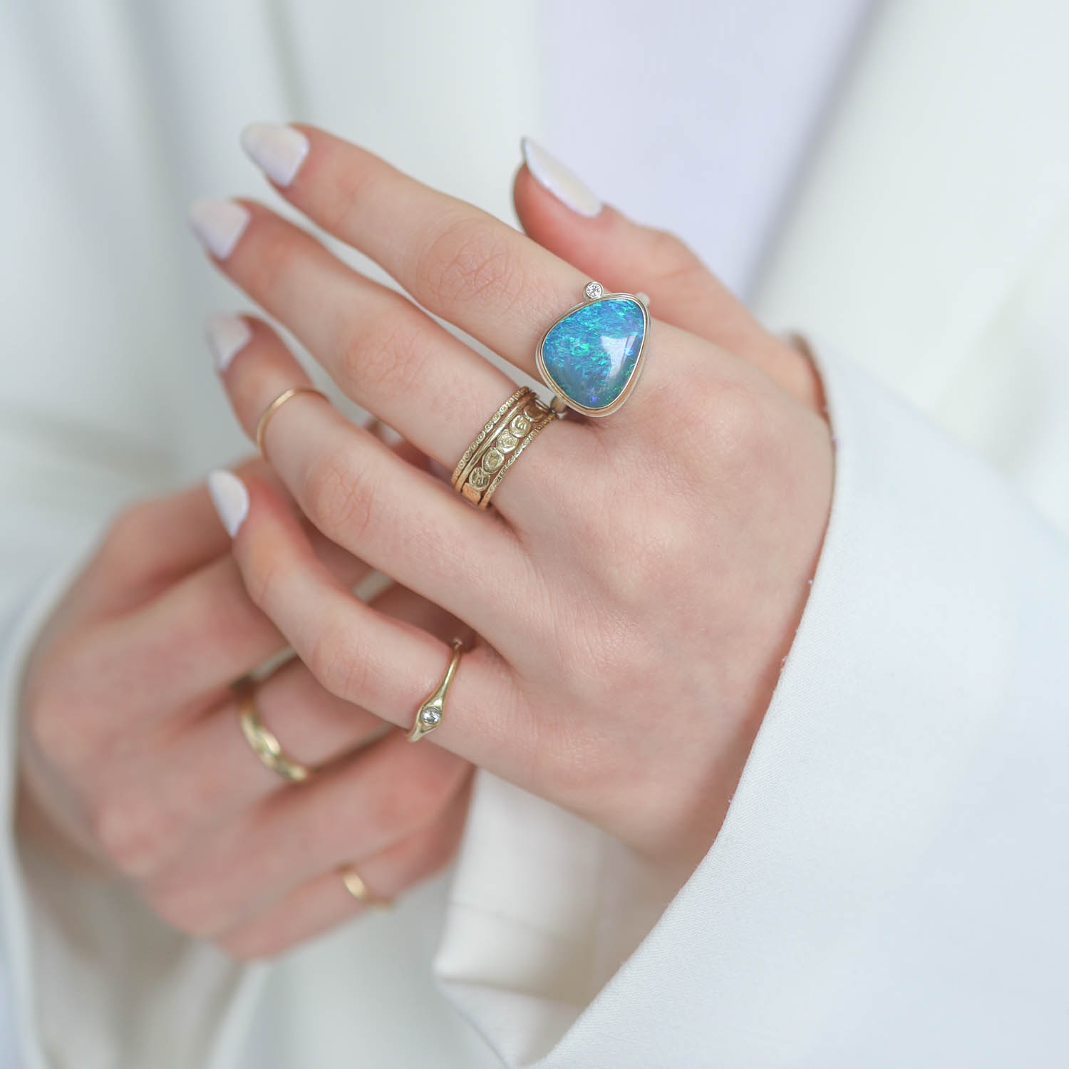 Jamie Joseph Trunk Show: RING 48 AUSTRALIAN BLACK OPAL