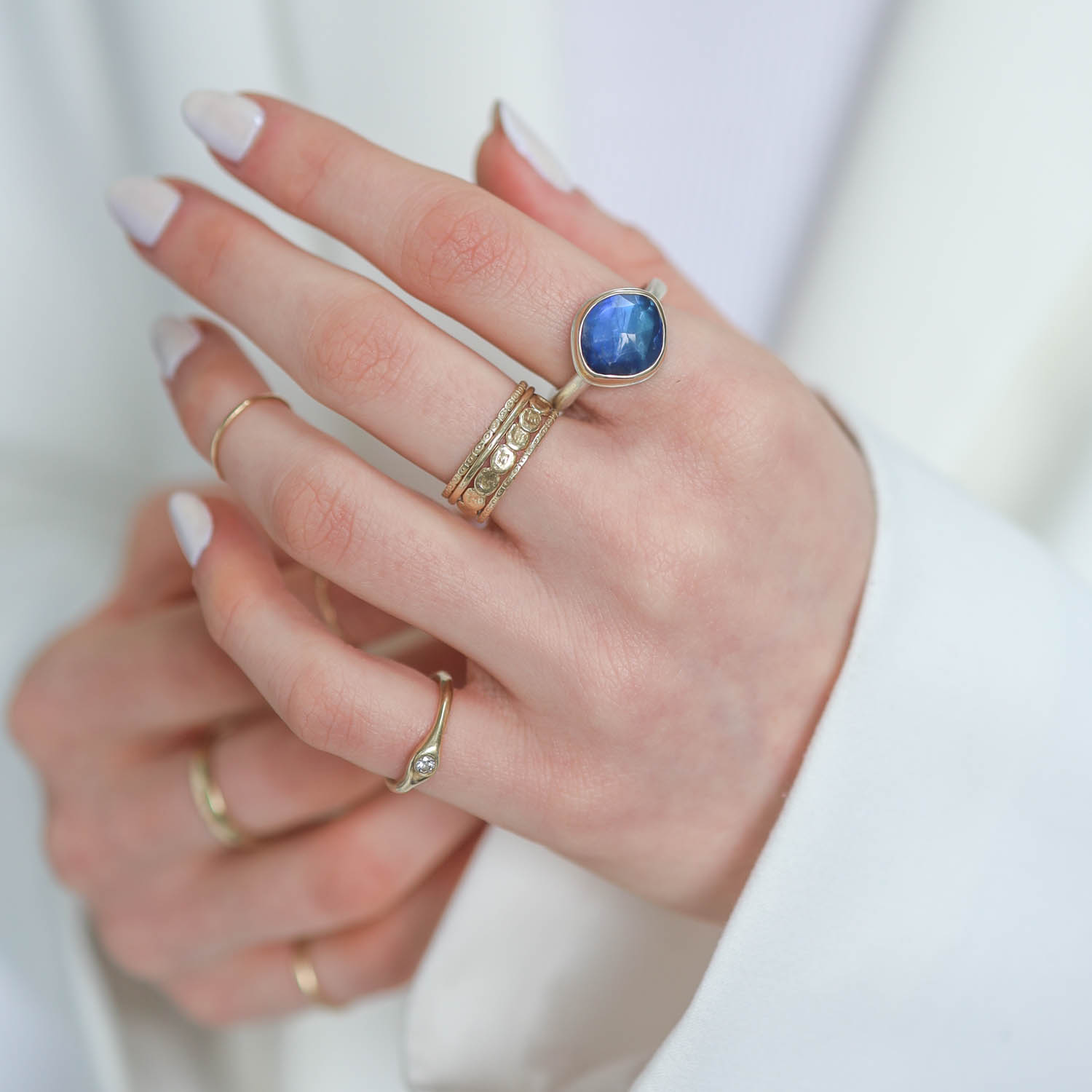 Jamie Joseph Trunk Show: RING 57 BLUE RAINBOW MOONSTONE