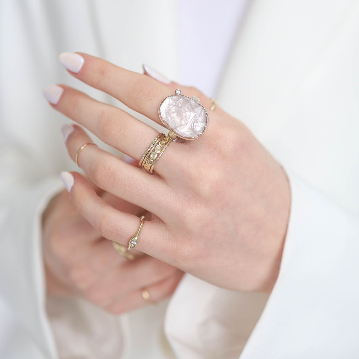 Jamie Joseph Trunk Show: RING 86 ROSE QUARTZ
