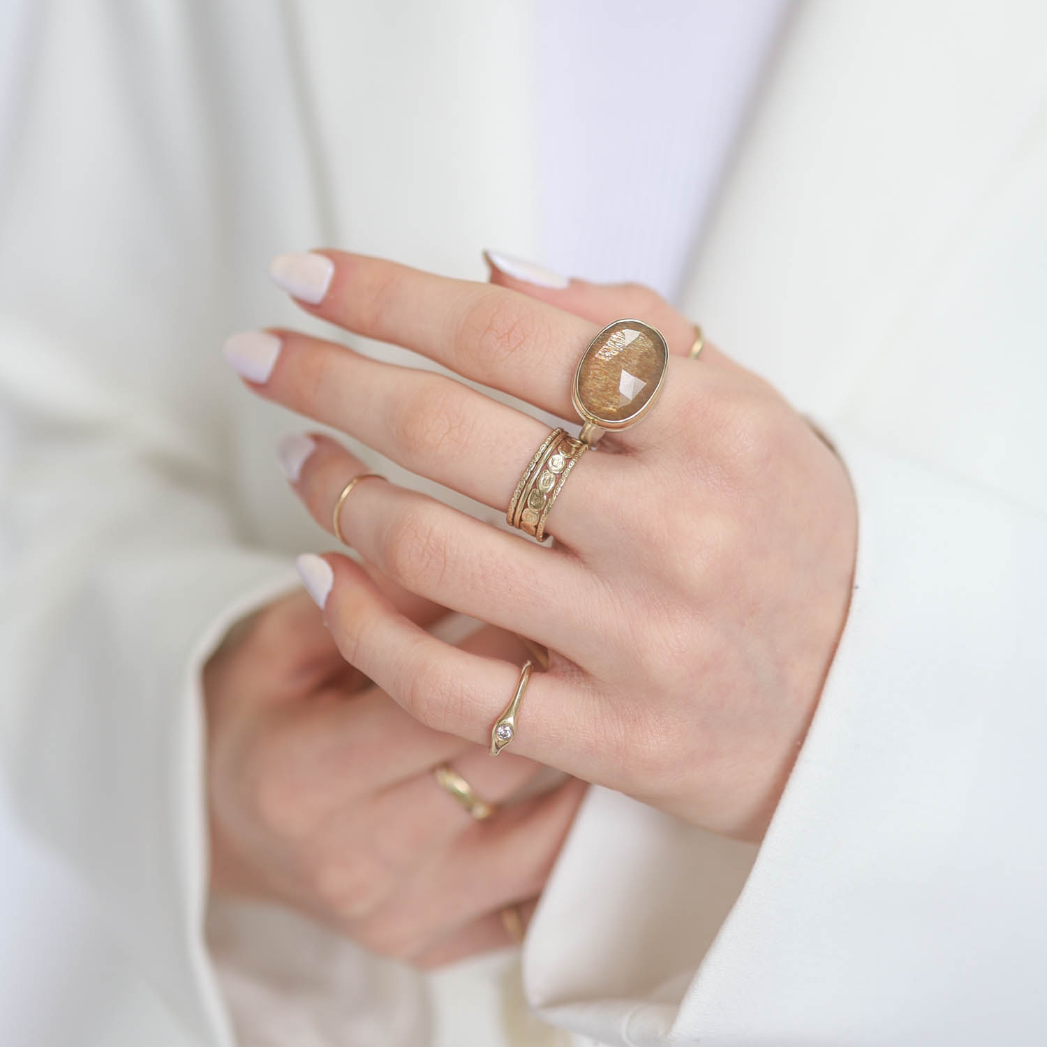 Jamie Joseph Trunk Show: RING 98 GOLDEN MOONSTONE