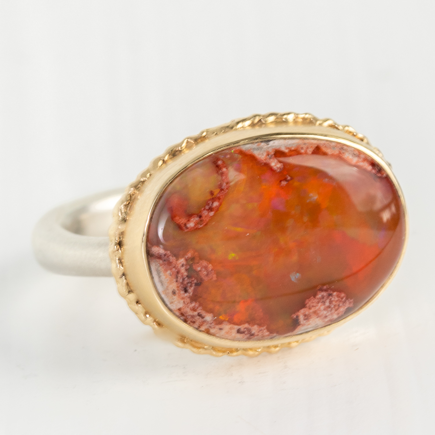 Jamie Joseph Trunk Show: RING 27 MEXICAN FIRE OPAL