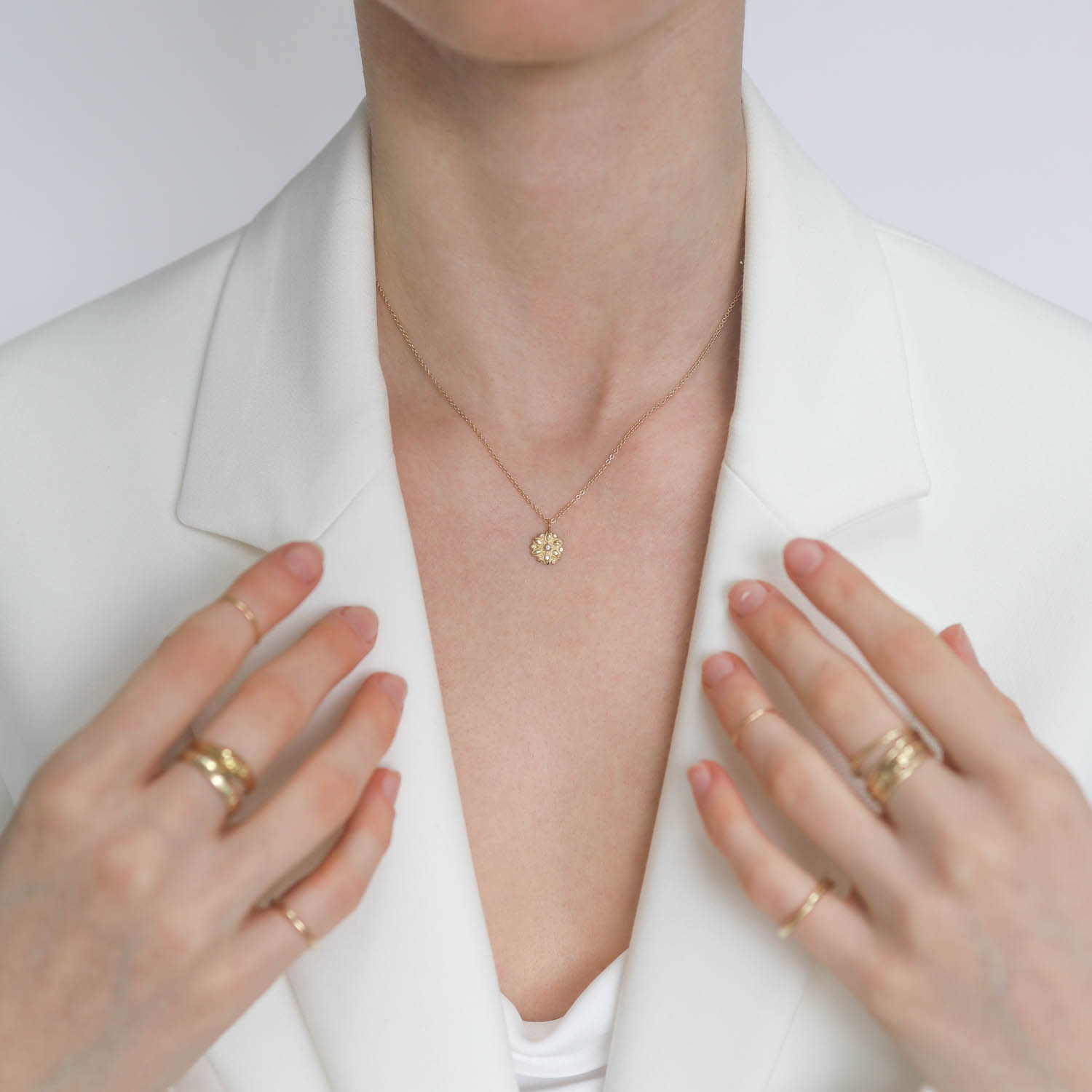Robin Haley: Necklace, Freedom, Diamonds .005 TCW, 16 in length, 14K gold