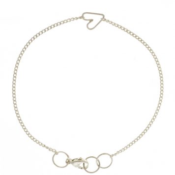 Jane Hollinger: 7" Sterling Silver Tiny Wire Heart Bracelet