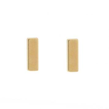 Jane Hollinger: 14K Post Earring with Small Flat Bar