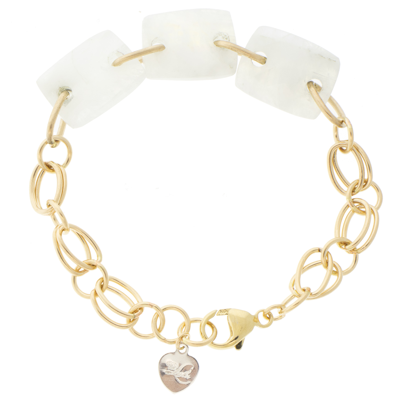 LuLu: Monroe Bracelet- Large, 14K Gold fill, Moonstone