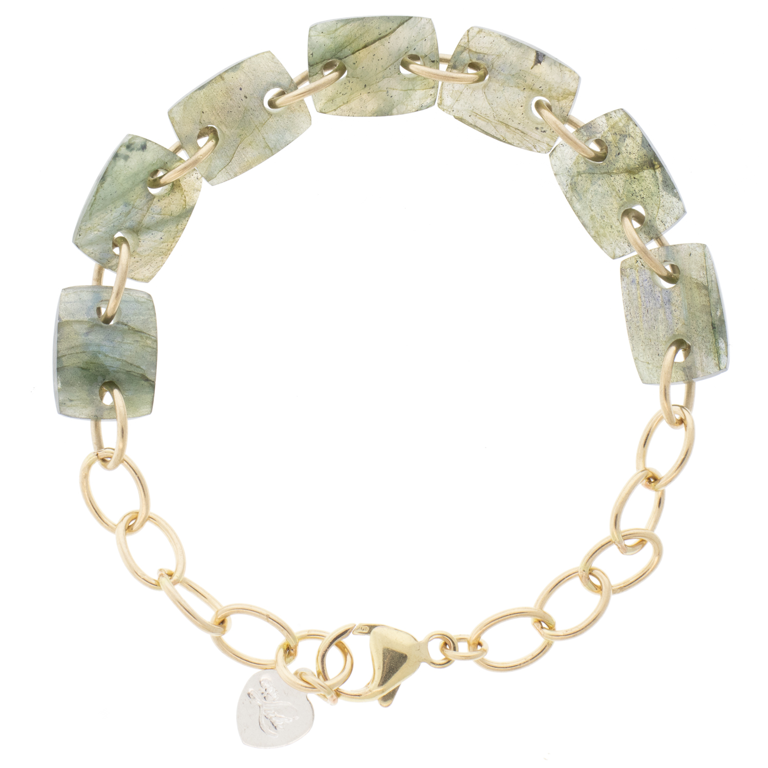 LuLu: Monroe Bracelet- Small, 14K Gold fill, Labradorite