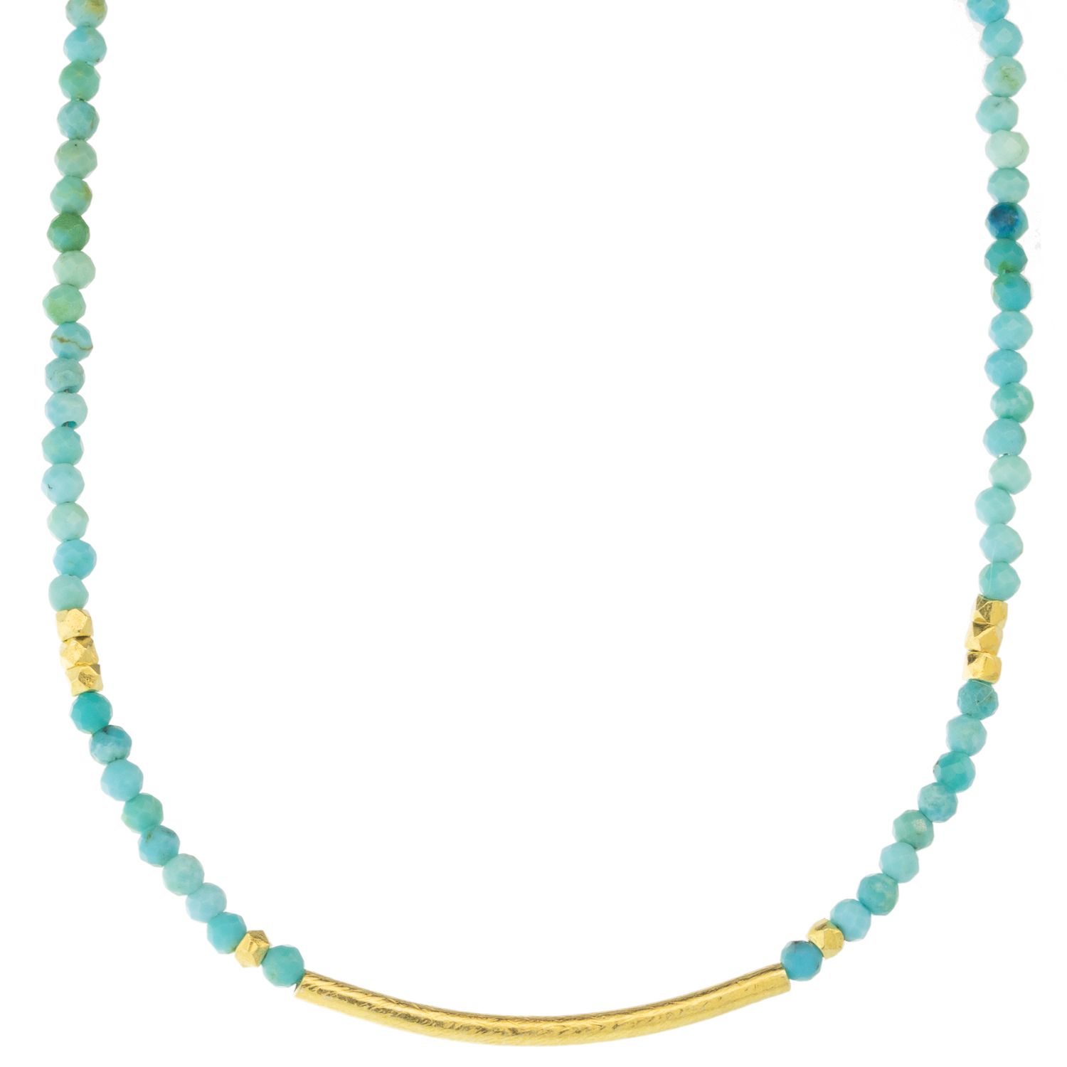 LuLu: Zephyr Turquoise Necklace, Adjustable, measures 16"-18"