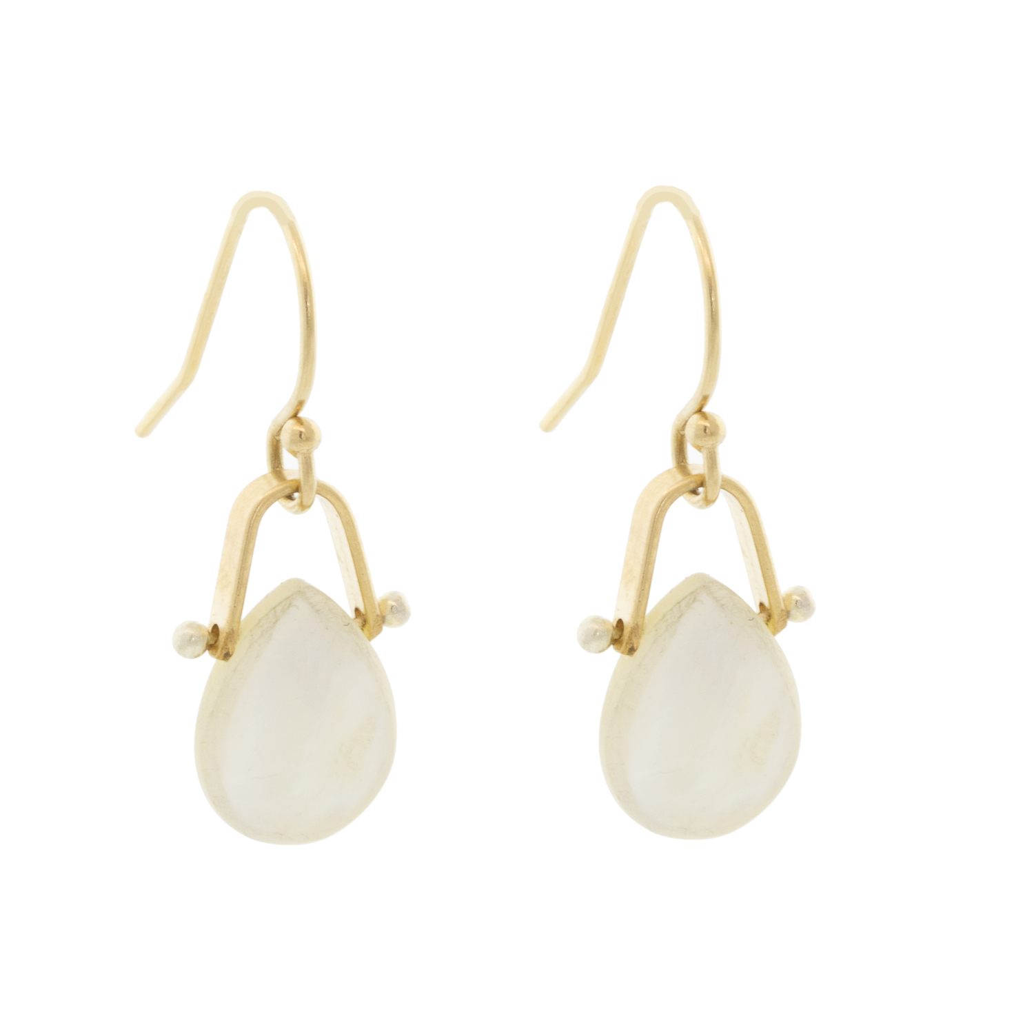Lulu: Birch earrings Mother of Pearl 14K gold fill