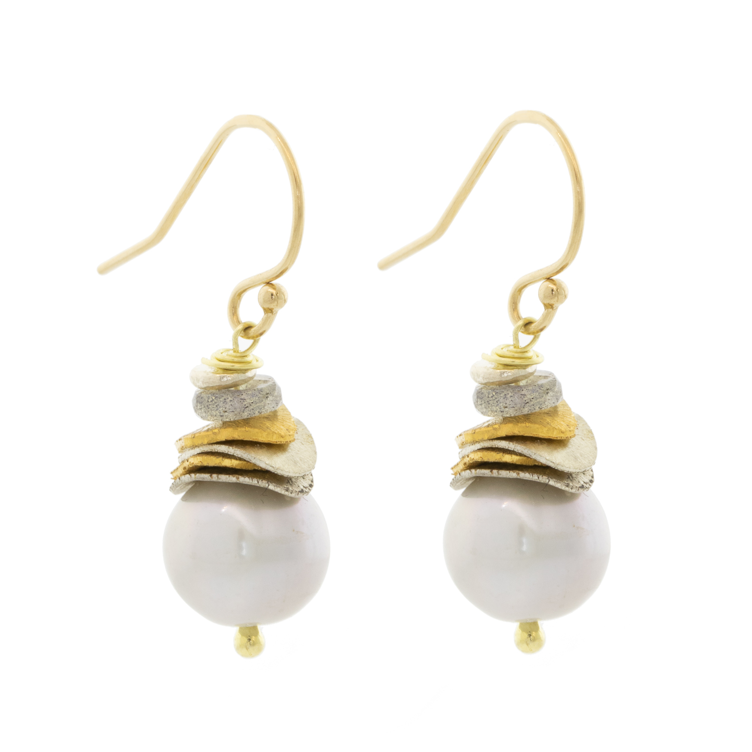 LuLu: Rio Earrings, Grey Pearl-Small