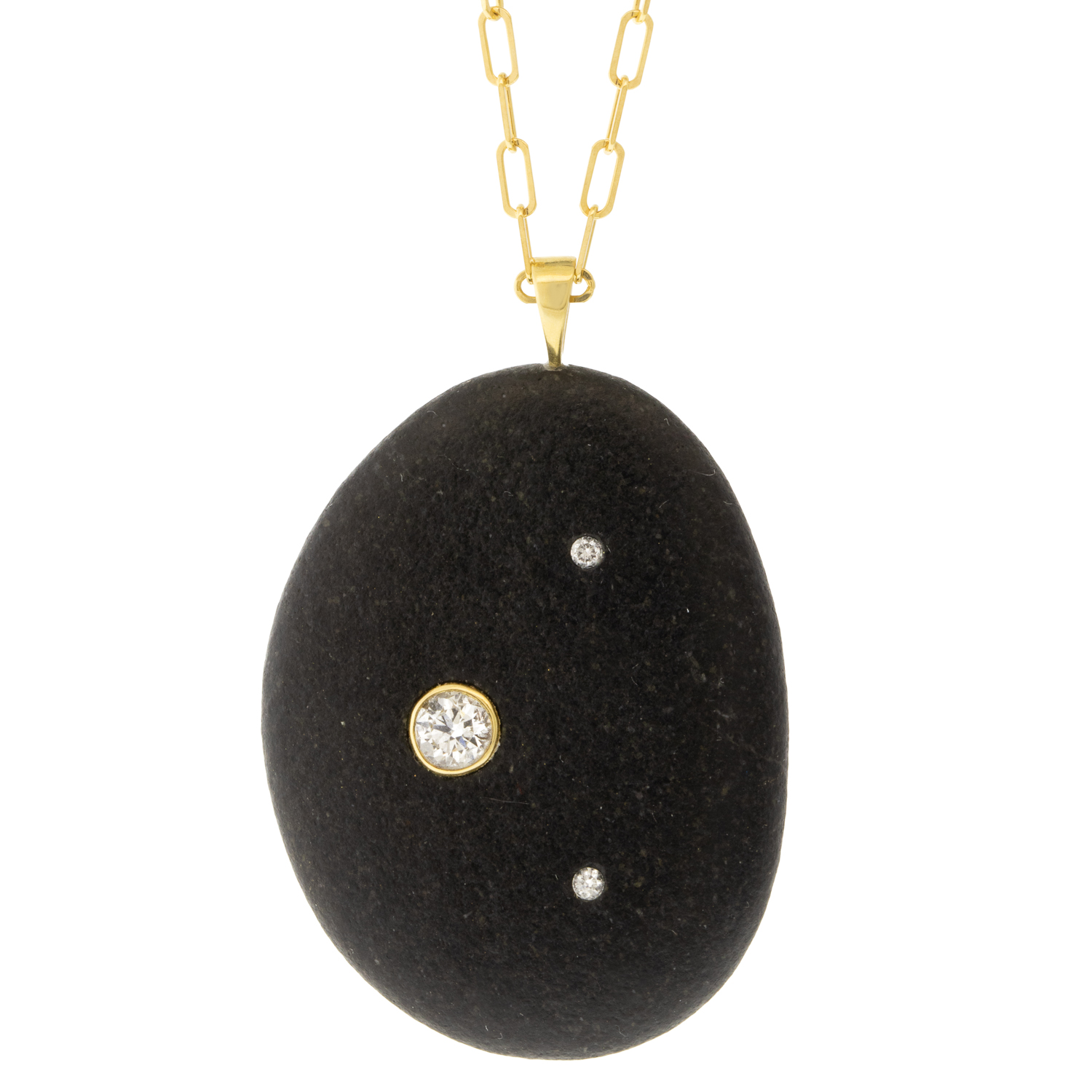 CVC Stones : Necklace, One of a kind,18K Yellow gold, diamonds, Nighttime (1)
