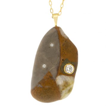 CVC Stones : Necklace, One of a kind,18K Yellow gold,diamonds, Secret