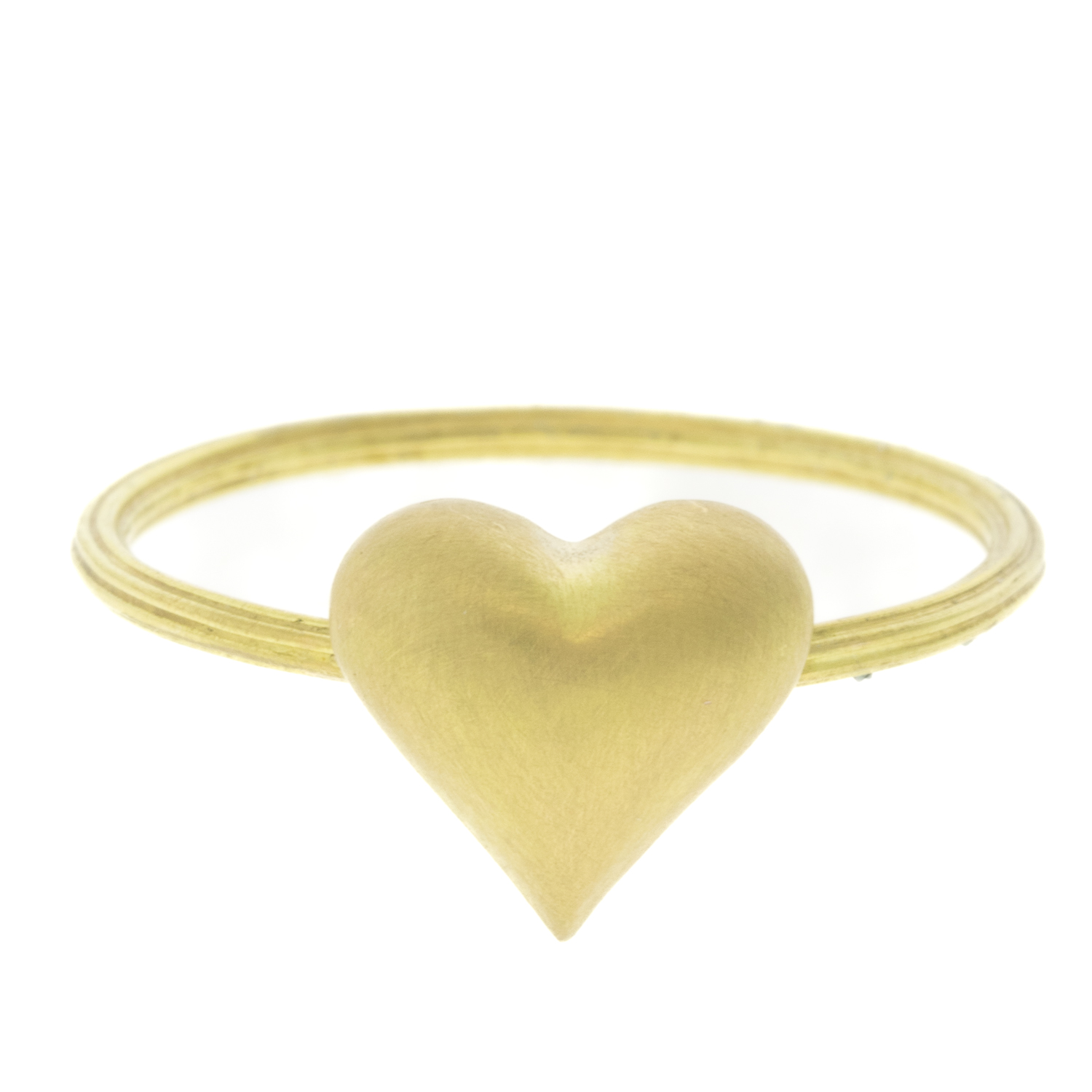 Anthony Lent: Stacking Heart Ring, 18K YG, size 6, heart measures 5/16" x 5/16"