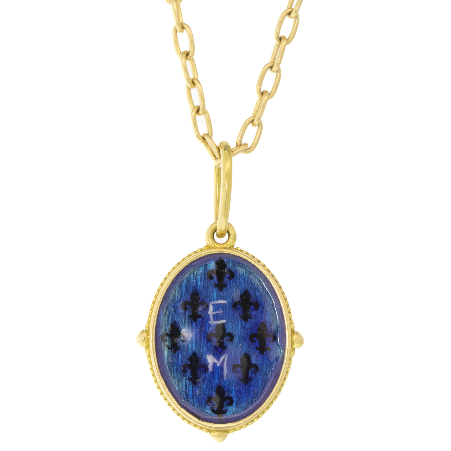 Erica Molinari: 18k hand painted Vitreous enamel skull