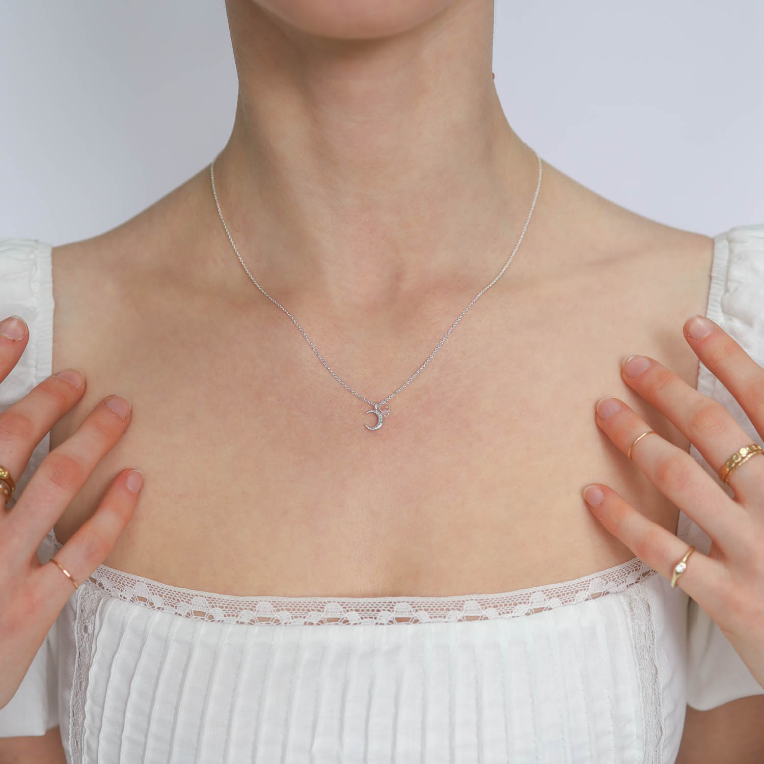 LuLu: Artemis Necklace mini "goddess of the moon" Sterling silver