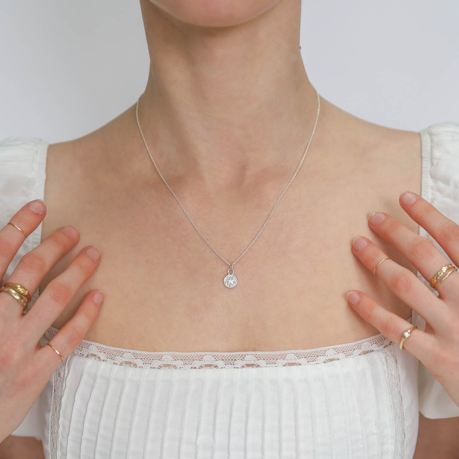 LuLu: Carina Necklace "wonder in wisdom" Antique sterling silver